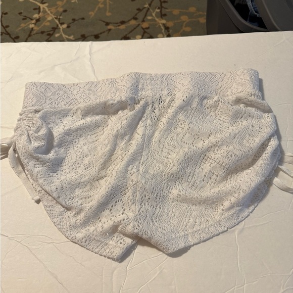 Joe Boxer White Lace swimsuit Cover up shorts - Picture 3 of 4